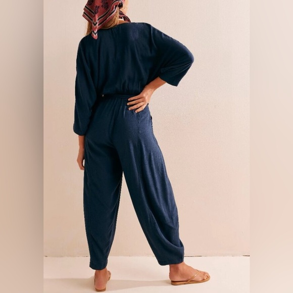 Free People Deep Blue Jumpsuit - Picture 2 of 2